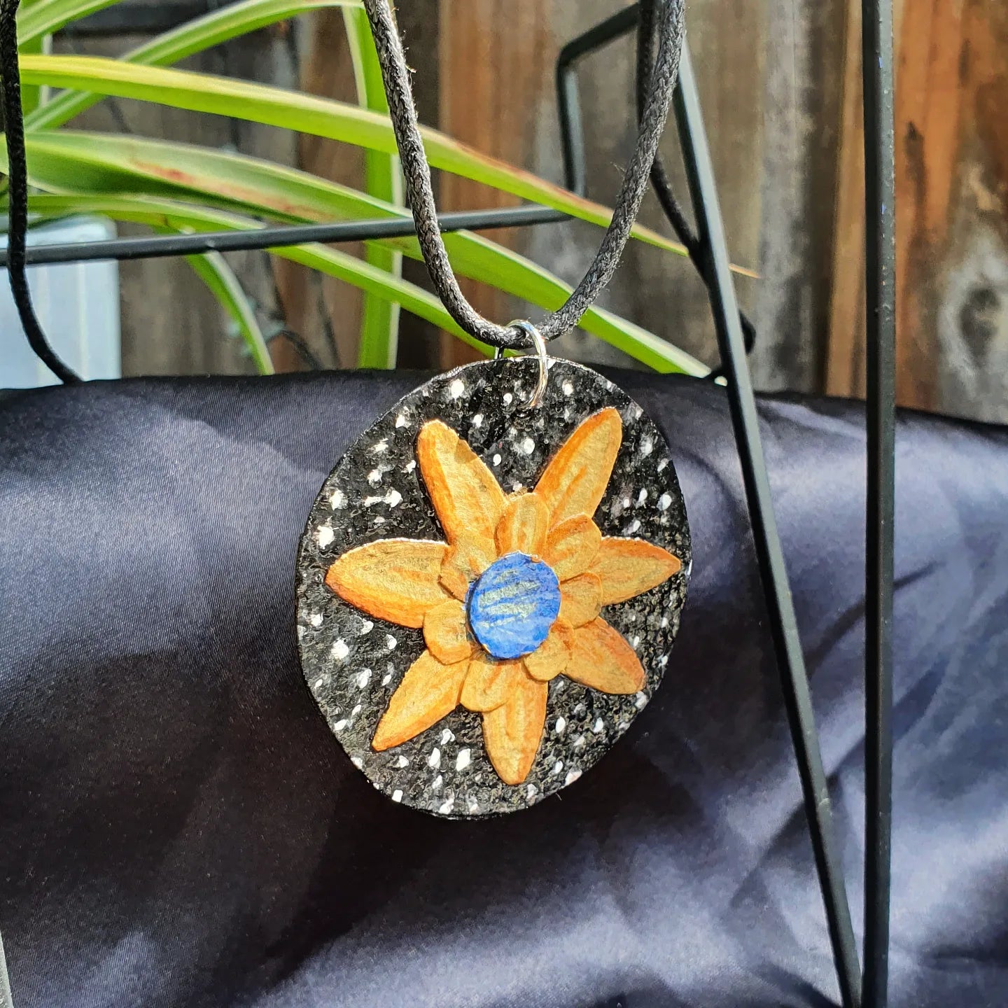 Cosmic Bloom - Handmade Paper Necklace