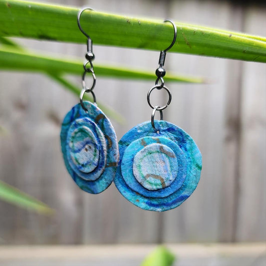 Space Drift- Handmade Paper Earrings